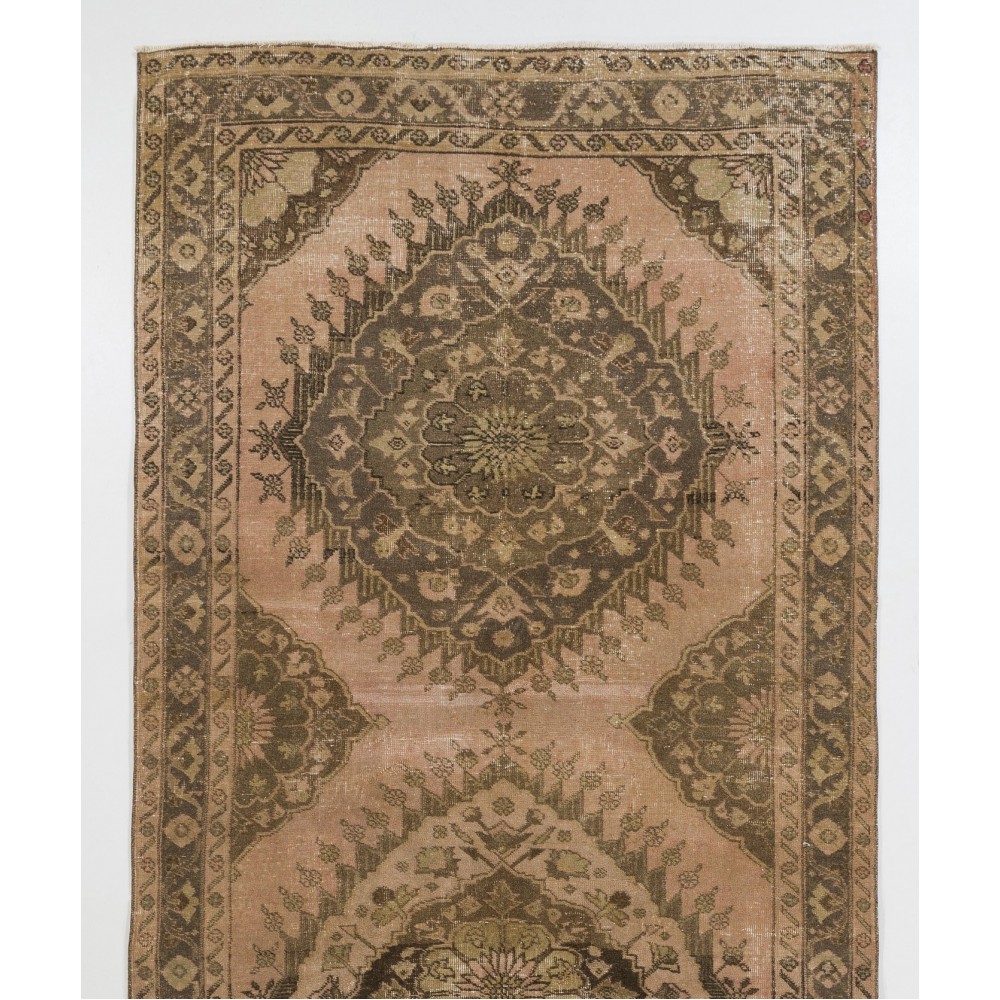 Vintage Stair Runner Rug, Handmade Corridor Carpet, Turkish Hallway Rug