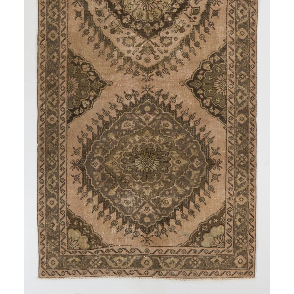 Vintage Stair Runner Rug, Handmade Corridor Carpet, Turkish Hallway Rug