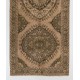 Mid-Century Anatolian Oushak Runner Rug, One of a Kind Wool Corridor Carpet