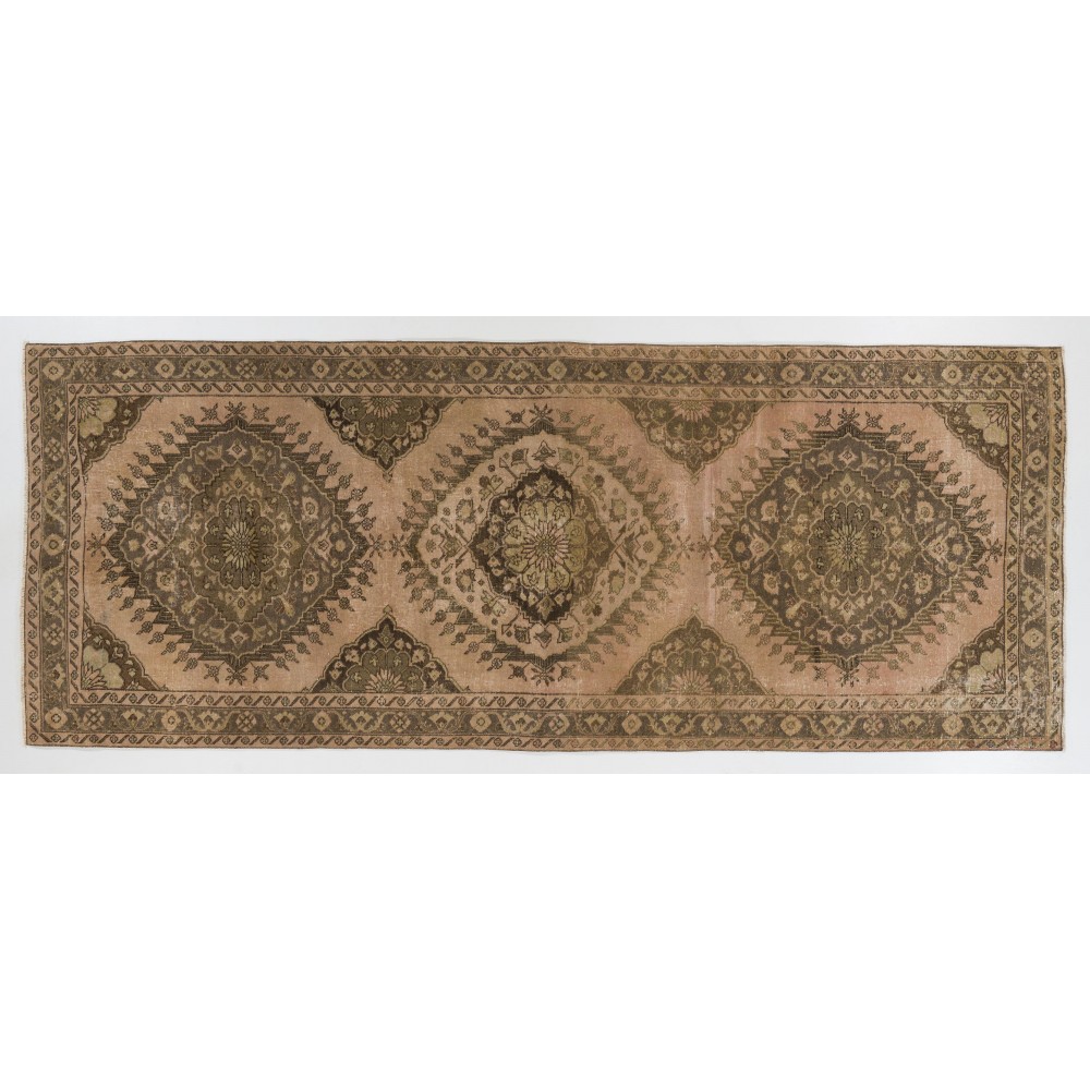 Vintage Stair Runner Rug, Handmade Corridor Carpet, Turkish Hallway Rug