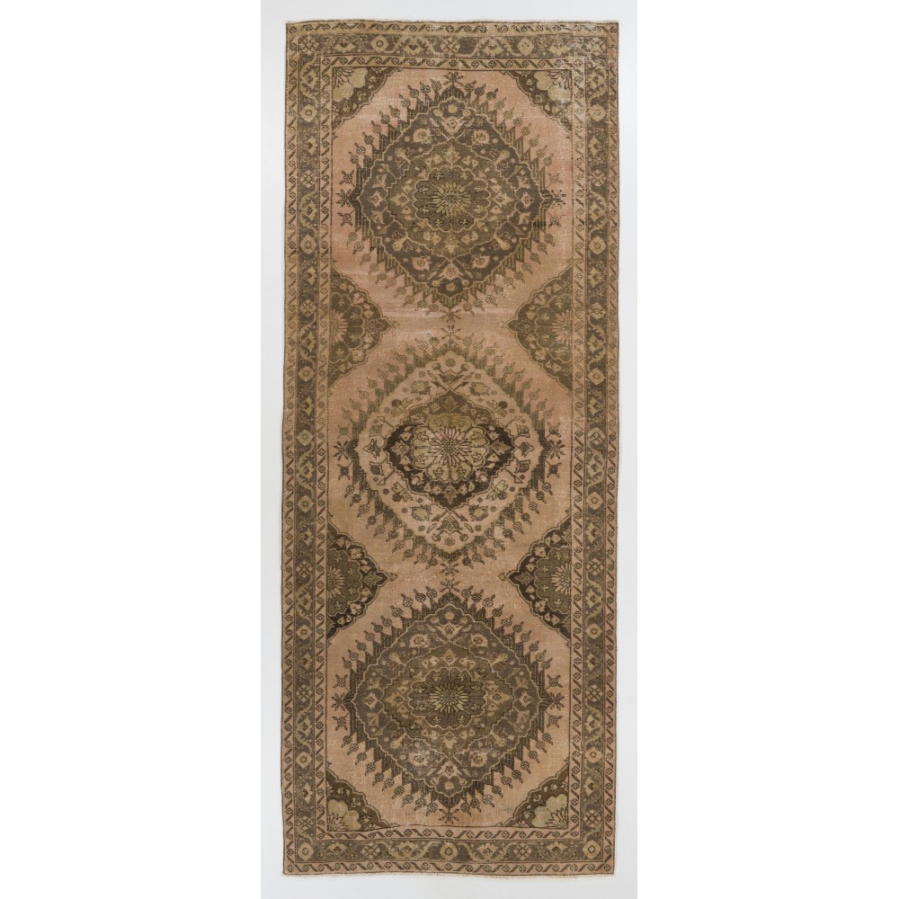 Vintage Stair Runner Rug, Handmade Corridor Carpet, Turkish Hallway Rug