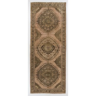 Vintage Stair Runner Rug, Handmade Corridor Carpet, Turkish Hallway Rug