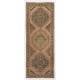 Mid-Century Handmade Anatolian Oushak Runner in Natural Colors. One of a Kind Wool Rug