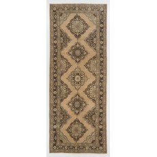 Vintage Handmade Turkish Oushak Runner Rug
