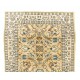 Handmade Vintage Handknotted Turkish Oushak Rug with Floral Design