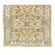 Handmade Vintage Handknotted Turkish Oushak Rug with Floral Design
