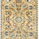Handmade Vintage Handknotted Turkish Oushak Rug with Floral Design