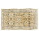 Handmade Vintage Handknotted Turkish Oushak Rug with Floral Design