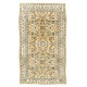 Handmade Vintage Handknotted Turkish Oushak Rug with Floral Design