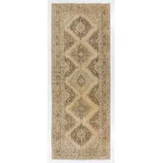 Vintage Runner Rug for Kitchen. Hallway Rug. Hanknotted Corridor Rug. Turkish Stair Rug