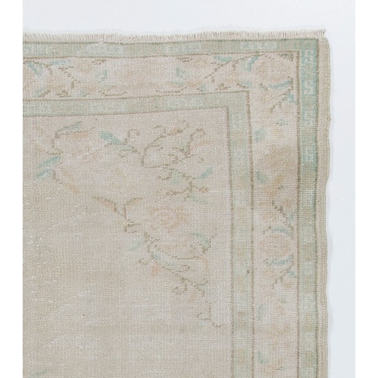 Art Deco Chinese Inspired Vintage Handmade Turkish Wool Rug, Room-Size