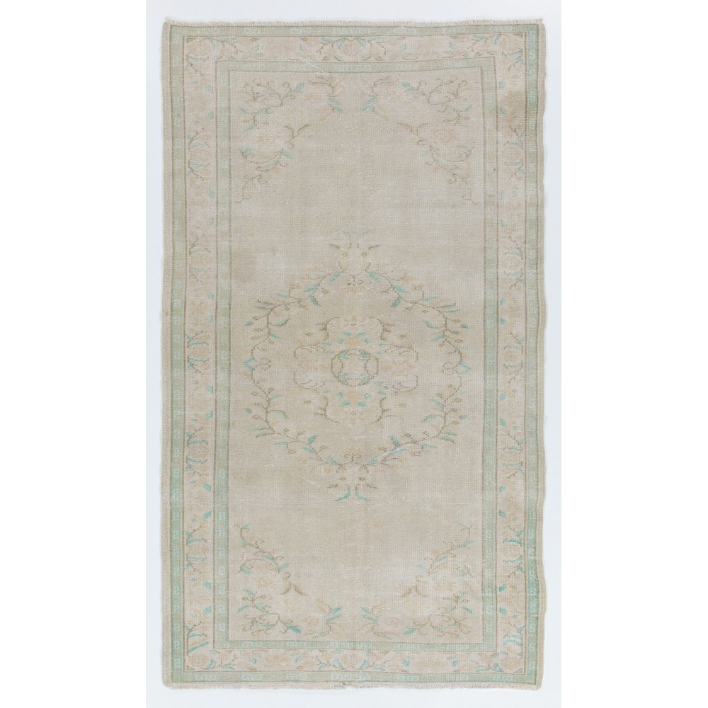 Art Deco Chinese Inspired Vintage Handmade Turkish Wool Rug, Room-Size