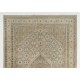 Hand-Knotted Vintage Anatolian Oushak Area Rug in Neutral Colors