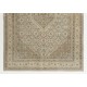 Vintage Handmade Turkish Kyseri Area Rug in Neutral Colors