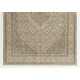 Hand-Knotted Vintage Anatolian Oushak Area Rug in Neutral Colors