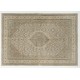 Vintage Handmade Turkish Kyseri Area Rug in Neutral Colors