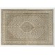 Hand-Knotted Vintage Anatolian Oushak Area Rug in Neutral Colors