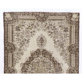Vintage Sparta Rug in Natural Beige and Brown Wool
