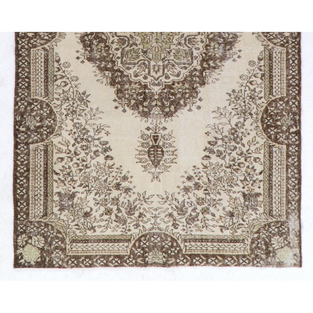 Vintage Sparta Rug in Natural Beige and Brown Wool