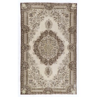Vintage Sparta Rug in Natural Beige and Brown Wool