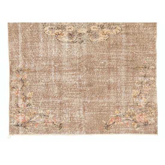 Distressed Vintage Turkish Oushak Rug. Great for Home & Office Decor