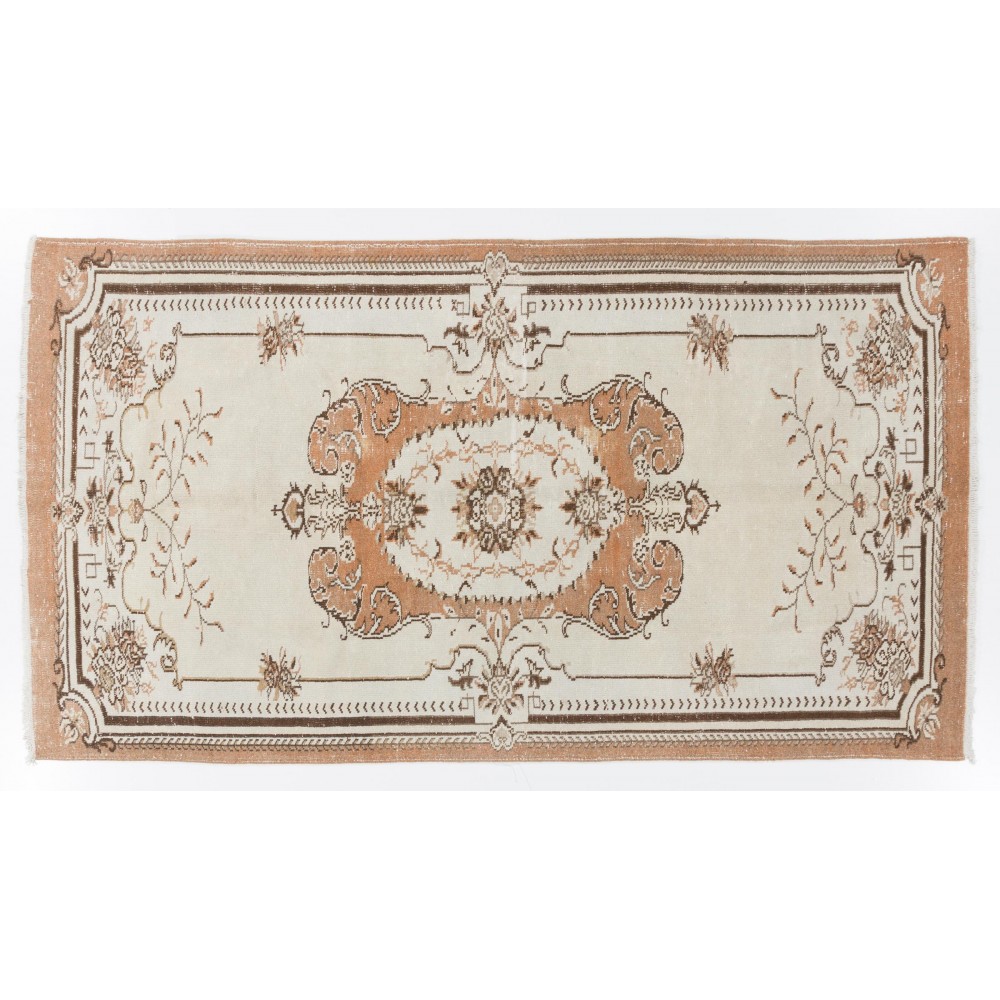 Vintage Handmade Deco Rug in European Design