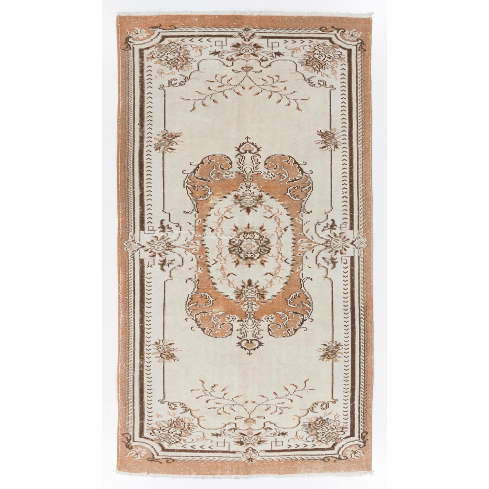 Vintage Handmade Deco Rug in European Design