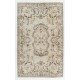 Vintage Anatolian Oushak Area Rug in Neutral Colors. Hand Knotted Wool Carpet