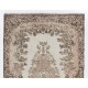 Hand-Knotted Vintage Central Anatolian Area Rug with Medallion Design. Woolen Floor Covering Hand-Knotted Vintage Central Anatolian Area Rug with Medallion Design. Woolen Floor Covering