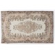 Hand-Knotted Vintage Central Anatolian Area Rug with Medallion Design. Woolen Floor Covering