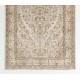 Vintage Anatolian Oushak Rug in Soft Colors. Hand-Knotted Carpet, Woolen Floor Covering