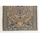 Vintage Hand Knotted Turkish High and Low Pile Rug with a Medallion Design