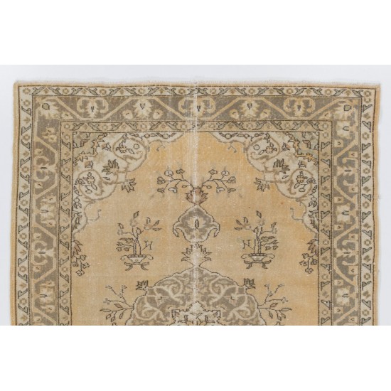 Fine Vintage Anatolian Rug, Natural Undyed Wool. Light Brown, Beige, Sand Colors