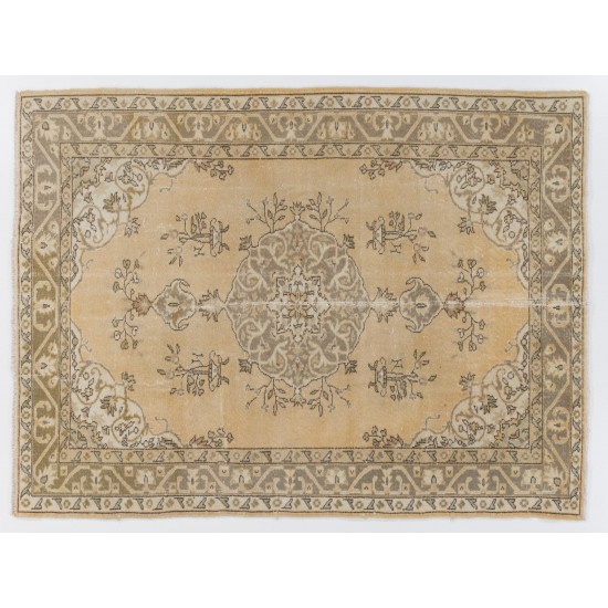 Fine Vintage Anatolian Rug, Natural Undyed Wool. Light Brown, Beige, Sand Colors