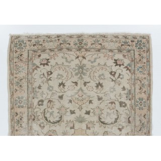 Vintage Hand Knotted Floral Design Anatolian Rug for Farmhouse, Cottage, or Country House Vintage Hand Knotted Floral Design Anatolian Rug for Farmhouse, Cottage, or Country House