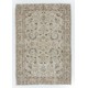 Vintage Hand Knotted Floral Design Anatolian Rug