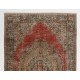 Vintage Hand Knotted Turkish Rug in Warm Earthy Tones