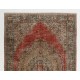 Vintage Handmade Turkish Rug in Warm Earthy Tones