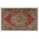 Vintage Handmade Turkish Rug in Warm Earthy Tones