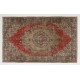 Vintage Hand Knotted Turkish Rug in Warm Earthy Tones