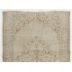 Vintage Anatolian Oushak Area Rug in Neutral Colors. Hand Knotted Carpet, Floor Covering
