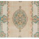 Fine MidCentury French Style Rug in Light Turquoise, Green, Pink and Sand Colors