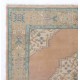 One of a Kind Vintage Oushak Area Rug. Hand-Knotted Turkish Wool Carpet One of a Kind Vintage Oushak Area Rug. Hand-Knotted Turkish Wool Carpet