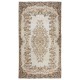 Vintage Turkish Wool Rug. Rustic Country House Style. Handmade Medallion Design Carpet