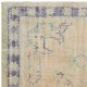 Vintage Handknotted Turkish Wool Area Rug in Beige, Sage Green and Blue