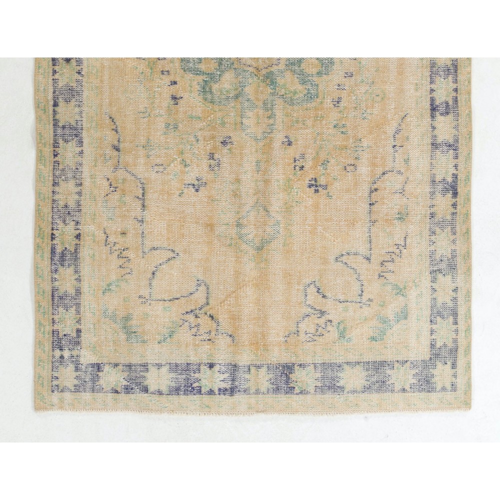 Vintage Handmade Turkish Oushak Rug