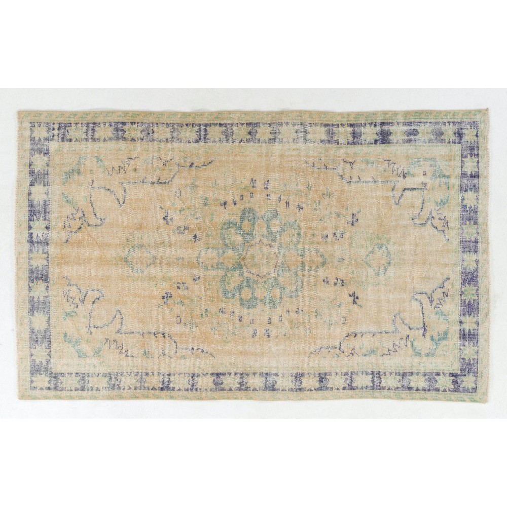 Vintage Handmade Turkish Oushak Rug