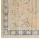 Vintage Handknotted Turkish Wool Area Rug in Beige, Sage Green and Blue