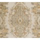 Hand-knotted Vintage Medallion Design Anatolian Rug in Neutral Colors