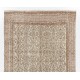 Vintage Handmade Turkish Oushak Rug with Floral Design
